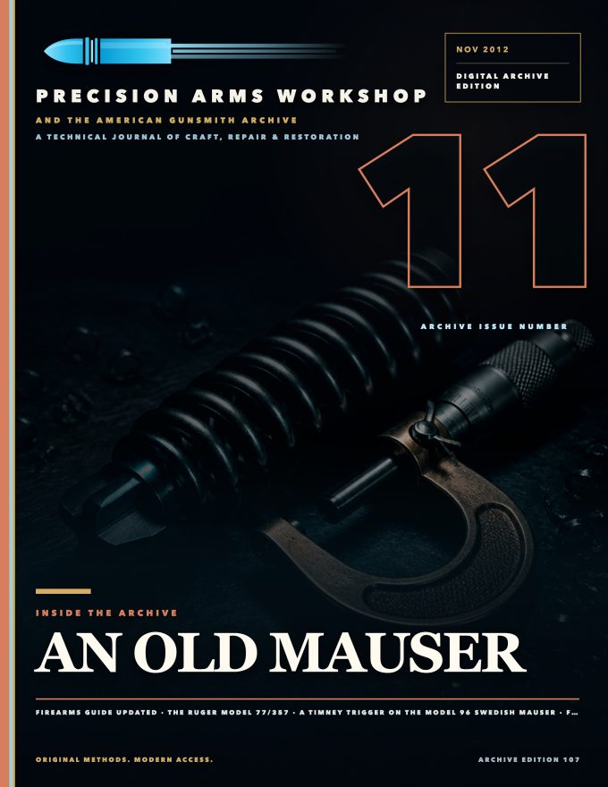November 2012 cover — Gunsmith Magazine, The American Gunsmith Archive