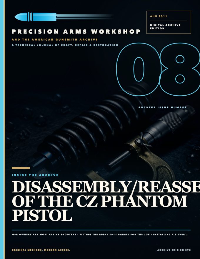August 2011 cover — Gunsmith Magazine, The American Gunsmith Archive