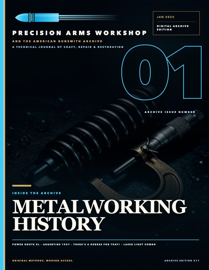 January 2022 cover — Gunsmith Magazine, The American Gunsmith Archive