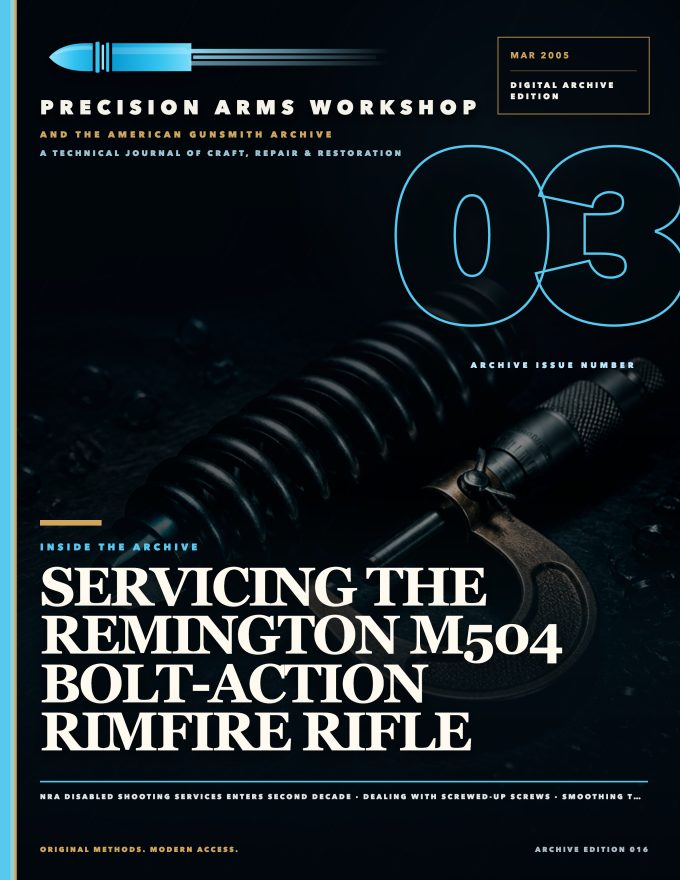 March 2005 cover — Gunsmith Magazine, The American Gunsmith Archive