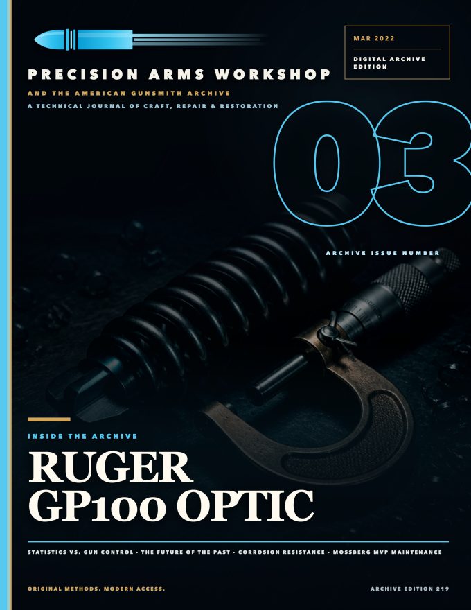 March 2022 cover — Gunsmith Magazine, The American Gunsmith Archive