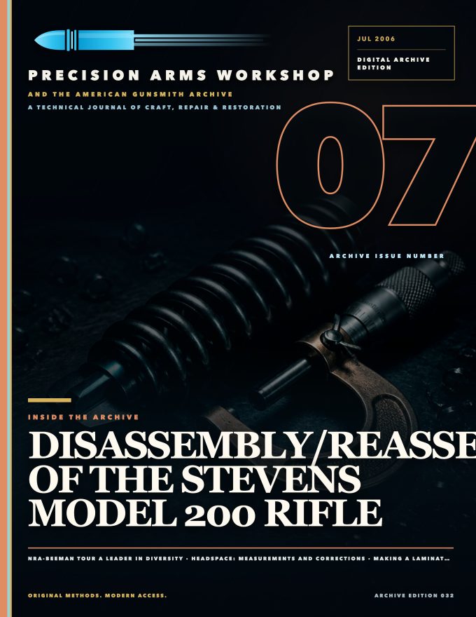 July 2006 cover — Gunsmith Magazine, The American Gunsmith Archive