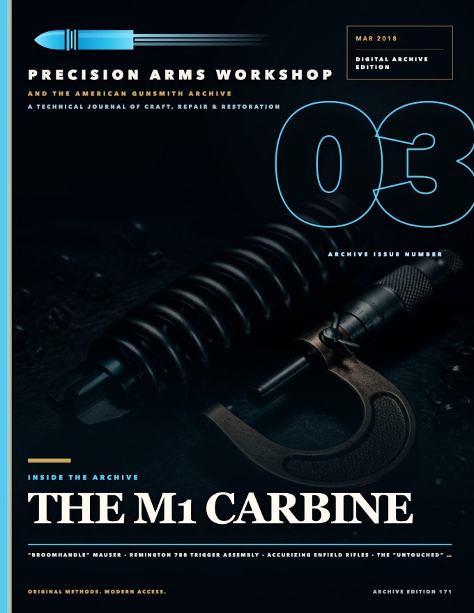 March 2018 cover — Gunsmith Magazine, The American Gunsmith Archive