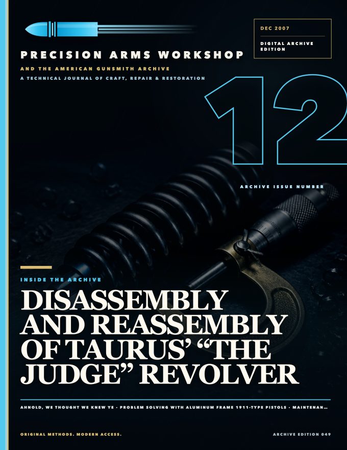 December 2007 cover — Gunsmith Magazine, The American Gunsmith Archive