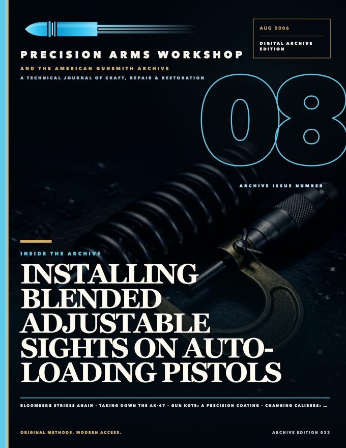 August 2006 cover — Gunsmith Magazine, The American Gunsmith Archive