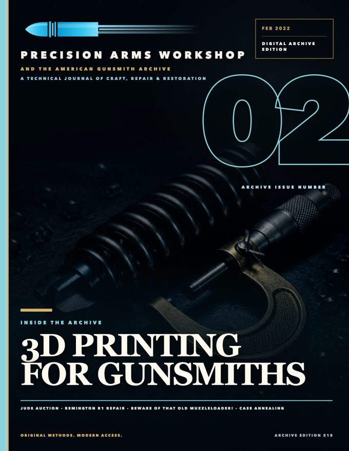 February 2022 cover — Gunsmith Magazine, The American Gunsmith Archive