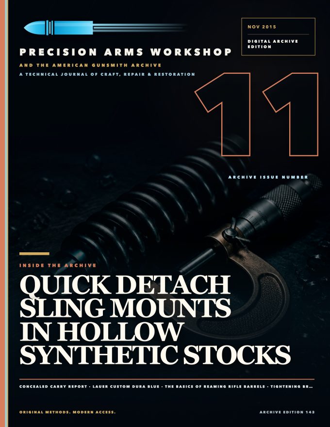 November 2015 cover — Gunsmith Magazine, The American Gunsmith Archive