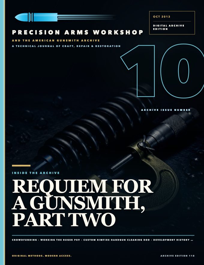 October 2013 cover — Gunsmith Magazine, The American Gunsmith Archive