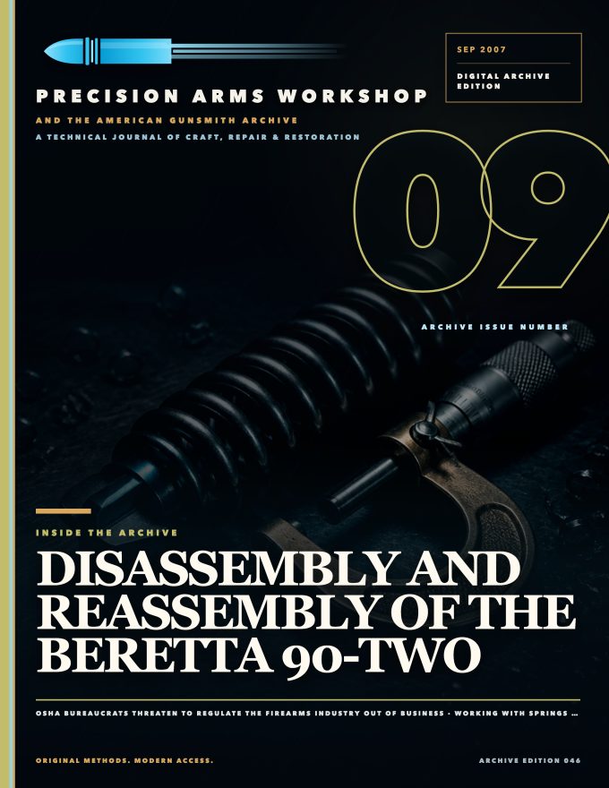 September 2007 cover — Gunsmith Magazine, The American Gunsmith Archive