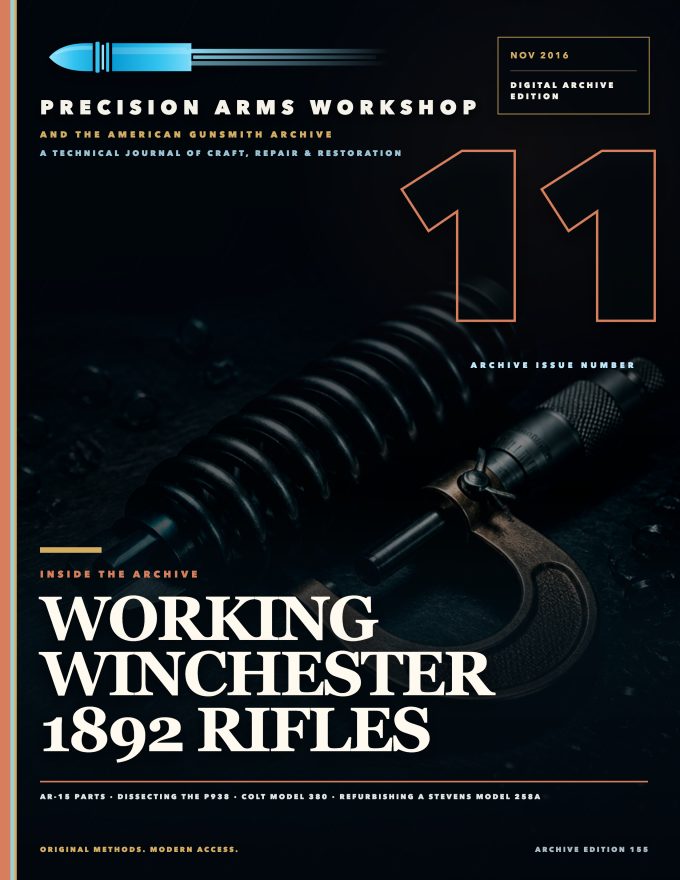 November 2016 cover — Gunsmith Magazine, The American Gunsmith Archive