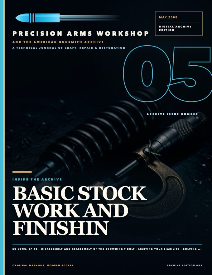 May 2008 cover — Gunsmith Magazine, The American Gunsmith Archive
