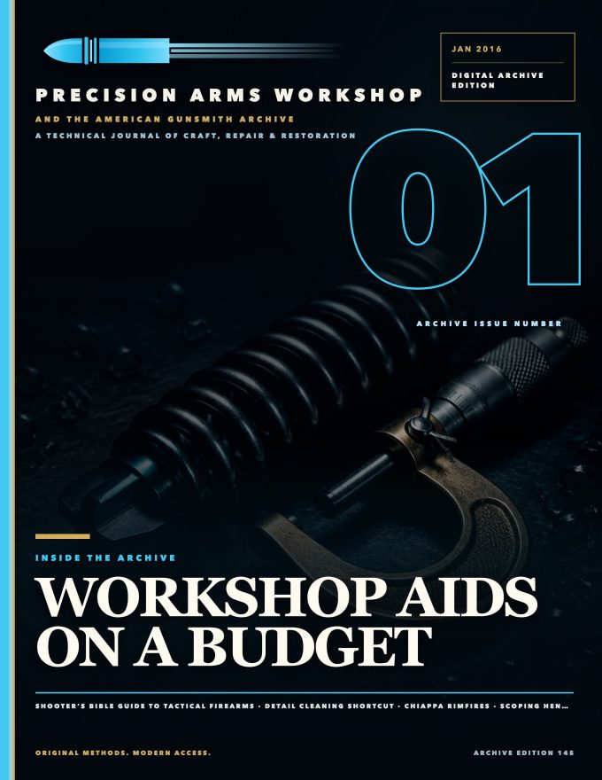 January 2016 cover — Gunsmith Magazine, The American Gunsmith Archive