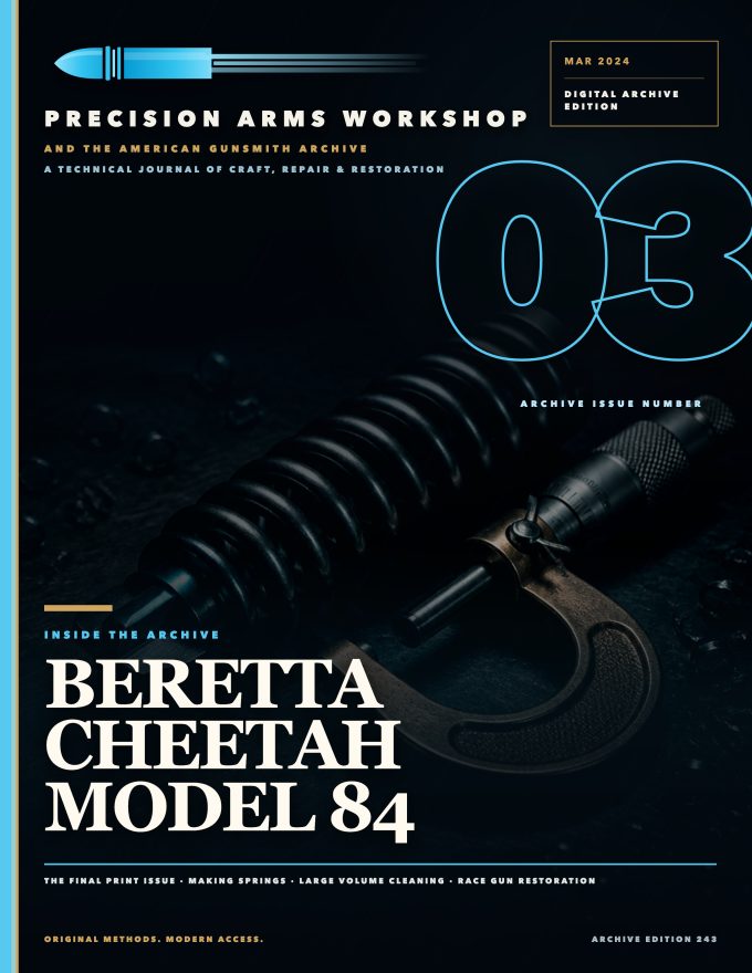 March 2024 cover — Gunsmith Magazine, The American Gunsmith Archive