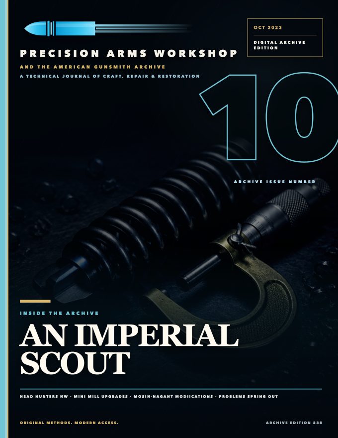 October 2023 cover — Gunsmith Magazine, The American Gunsmith Archive