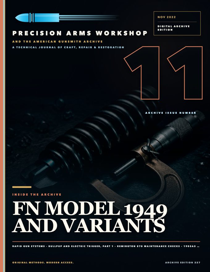 November 2022 cover — Gunsmith Magazine, The American Gunsmith Archive