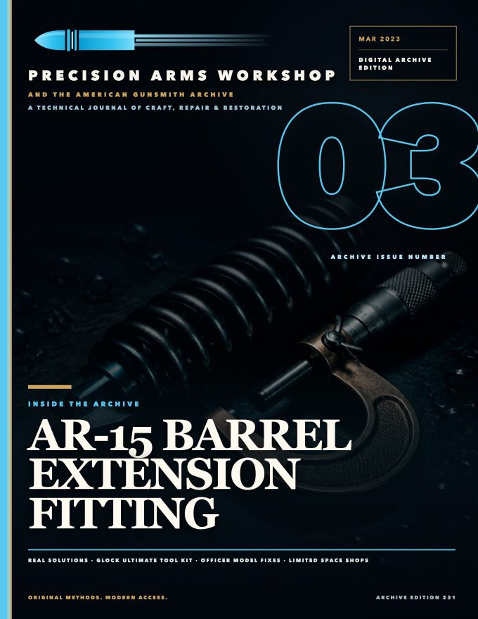 March 2023 cover — Gunsmith Magazine, The American Gunsmith Archive