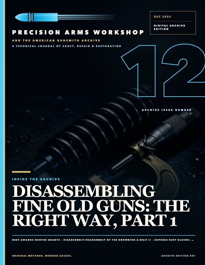 December 2003 cover — Gunsmith Magazine, The American Gunsmith Archive