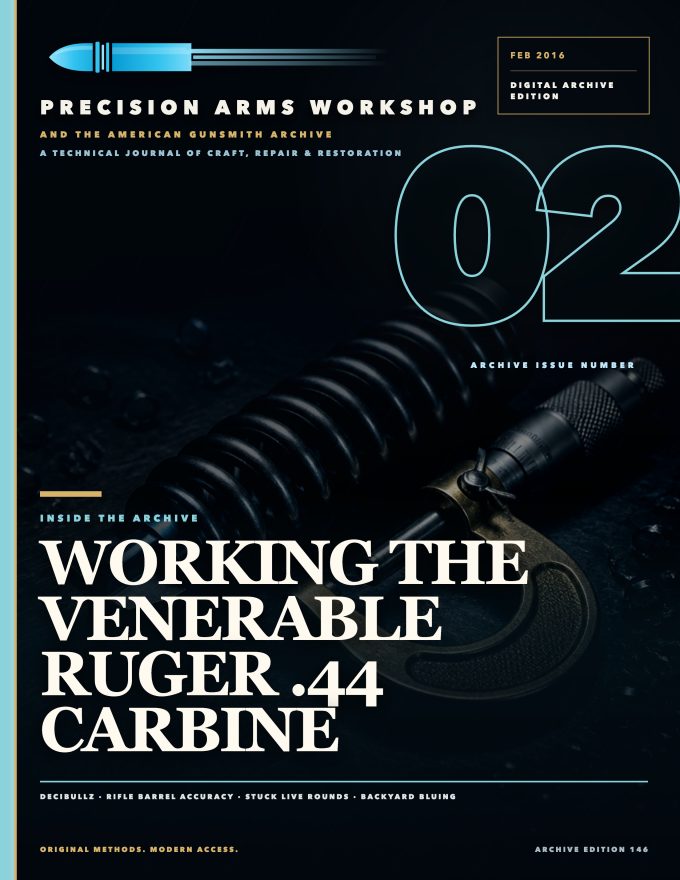February 2016 cover — Gunsmith Magazine, The American Gunsmith Archive