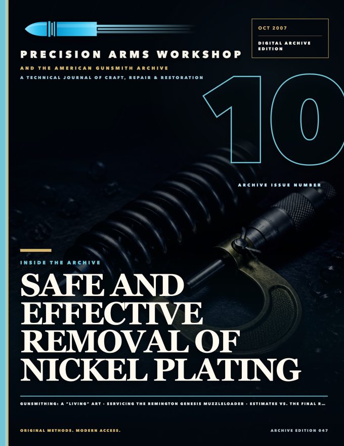 October 2007 cover — Gunsmith Magazine, The American Gunsmith Archive