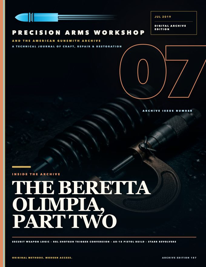 July 2019 cover — Gunsmith Magazine, The American Gunsmith Archive
