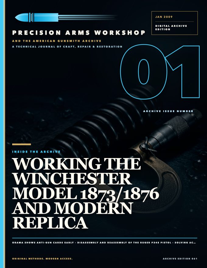 January 2009 cover — Gunsmith Magazine, The American Gunsmith Archive