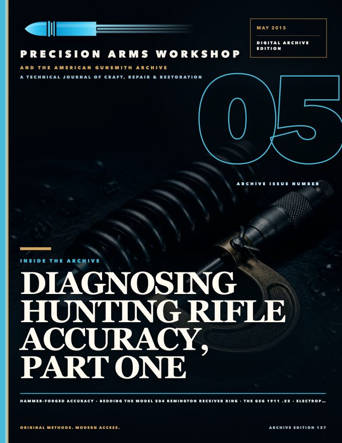 May 2015 cover — Gunsmith Magazine, The American Gunsmith Archive