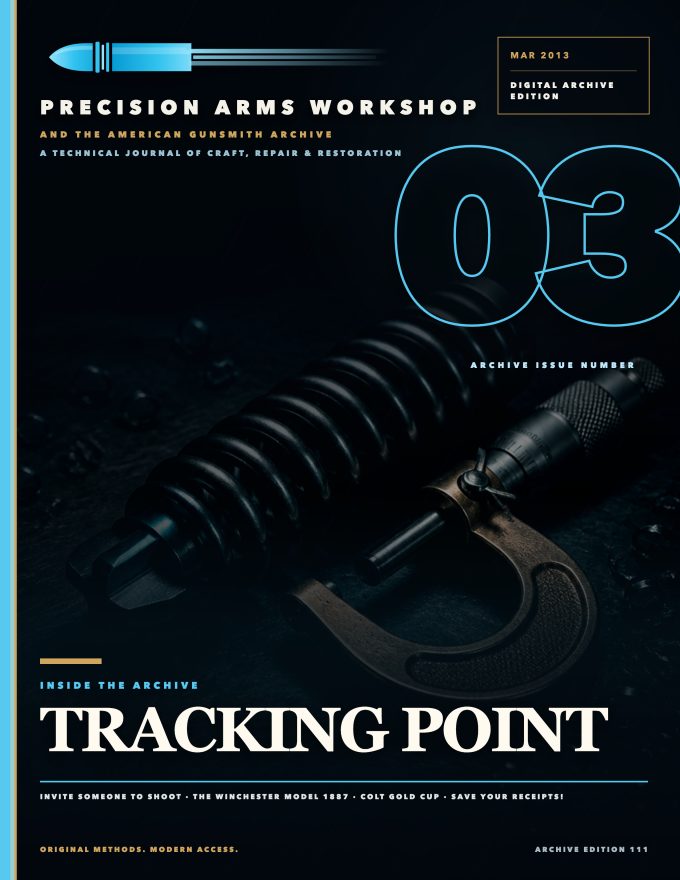 March 2013 cover — Gunsmith Magazine, The American Gunsmith Archive