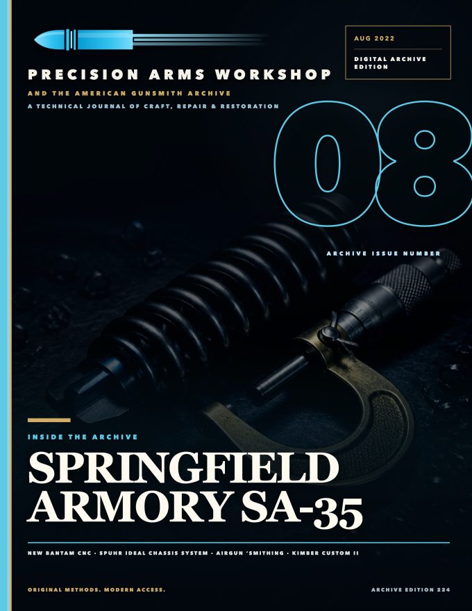August 2022 cover — Gunsmith Magazine, The American Gunsmith Archive
