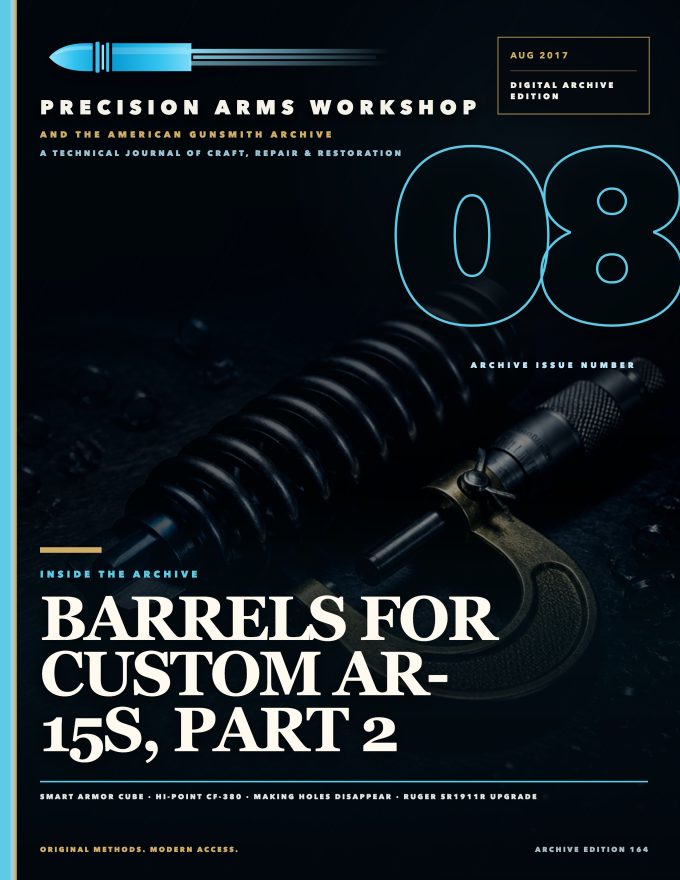 August 2017 cover — Gunsmith Magazine, The American Gunsmith Archive