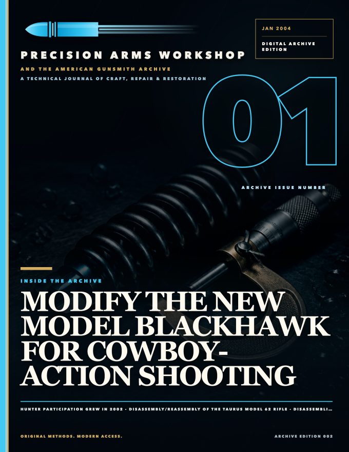 January 2004 cover — Gunsmith Magazine, The American Gunsmith Archive