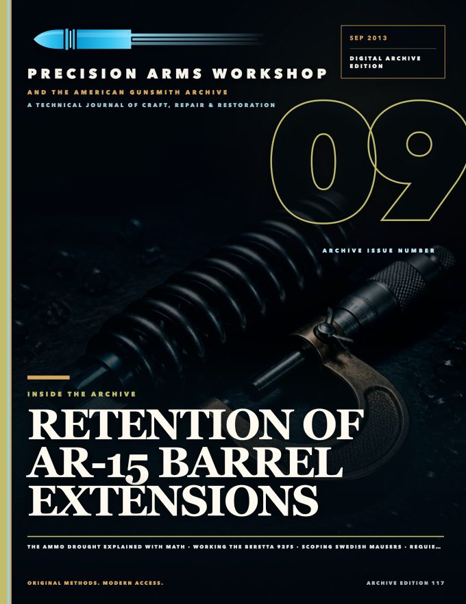 September 2013 cover — Gunsmith Magazine, The American Gunsmith Archive