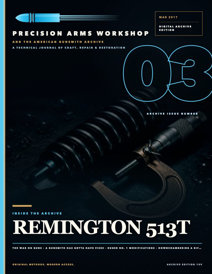 March 2017 cover — Gunsmith Magazine, The American Gunsmith Archive