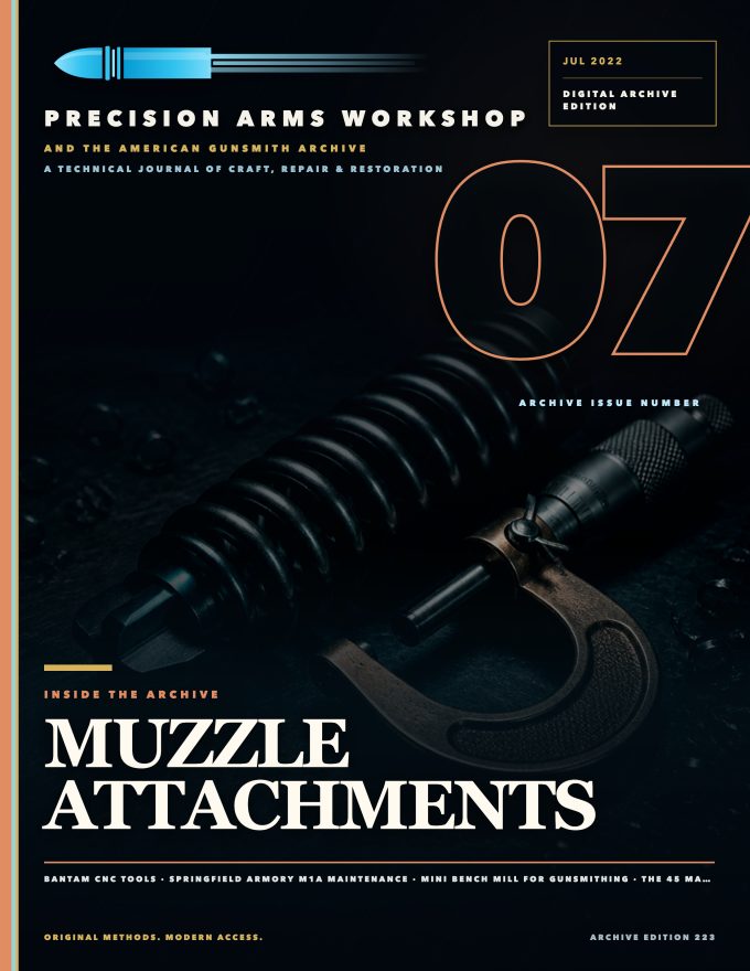July 2022 cover — Gunsmith Magazine, The American Gunsmith Archive