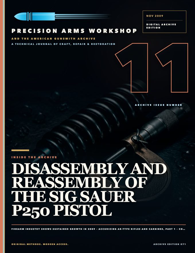 November 2009 cover — Gunsmith Magazine, The American Gunsmith Archive