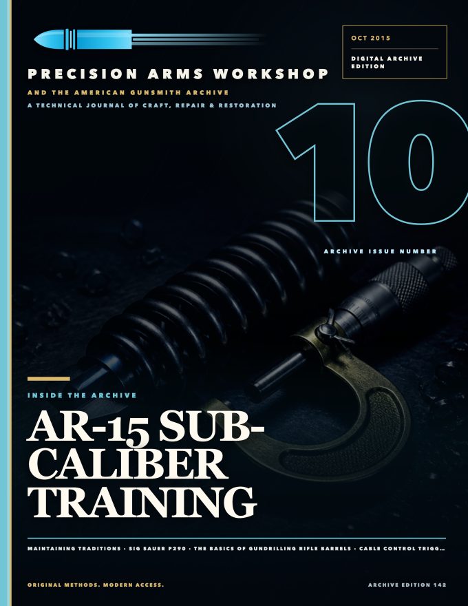 October 2015 cover — Gunsmith Magazine, The American Gunsmith Archive