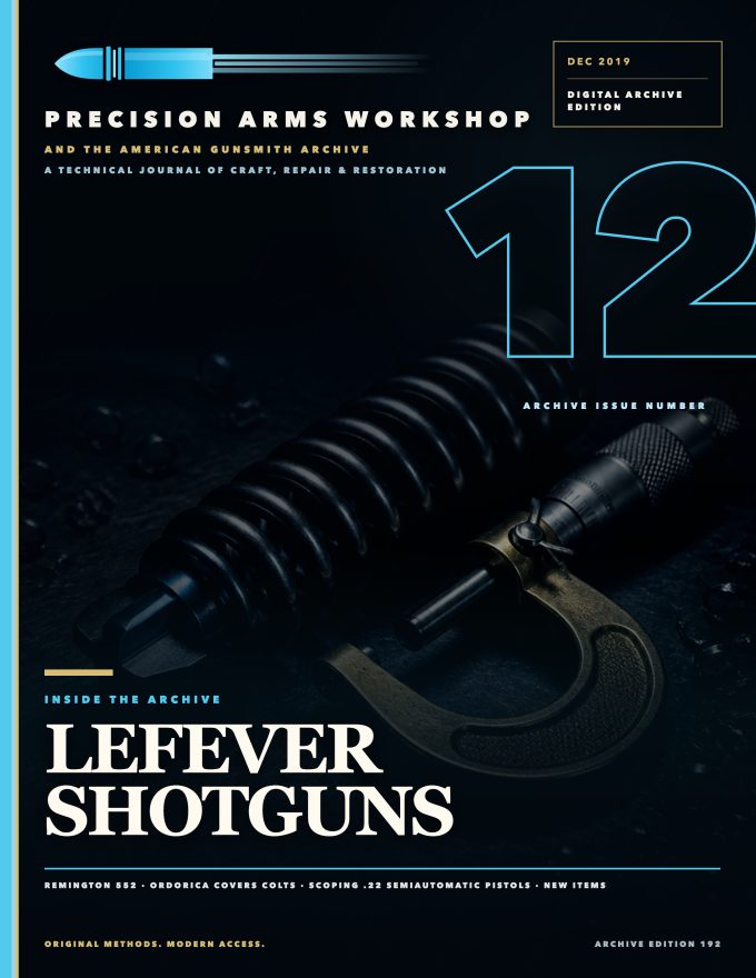 December 2019 cover — Gunsmith Magazine, The American Gunsmith Archive