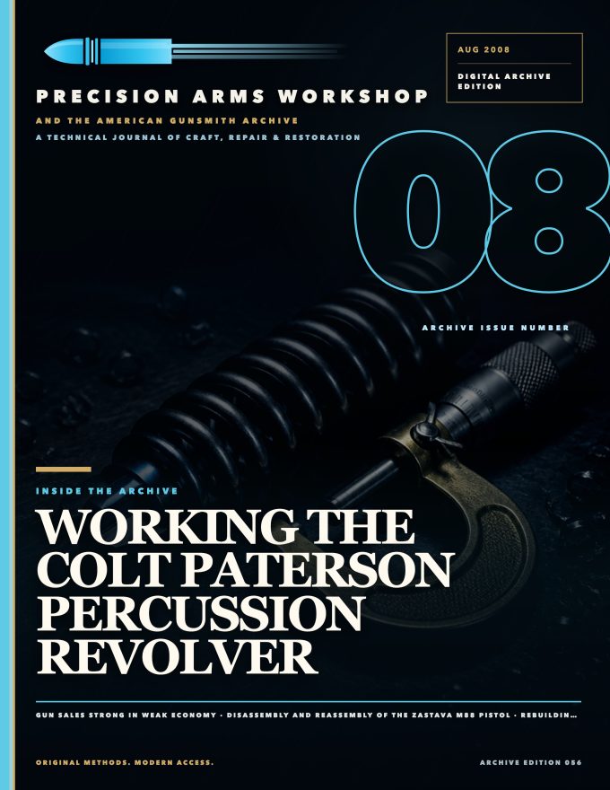 August 2008 cover — Gunsmith Magazine, The American Gunsmith Archive