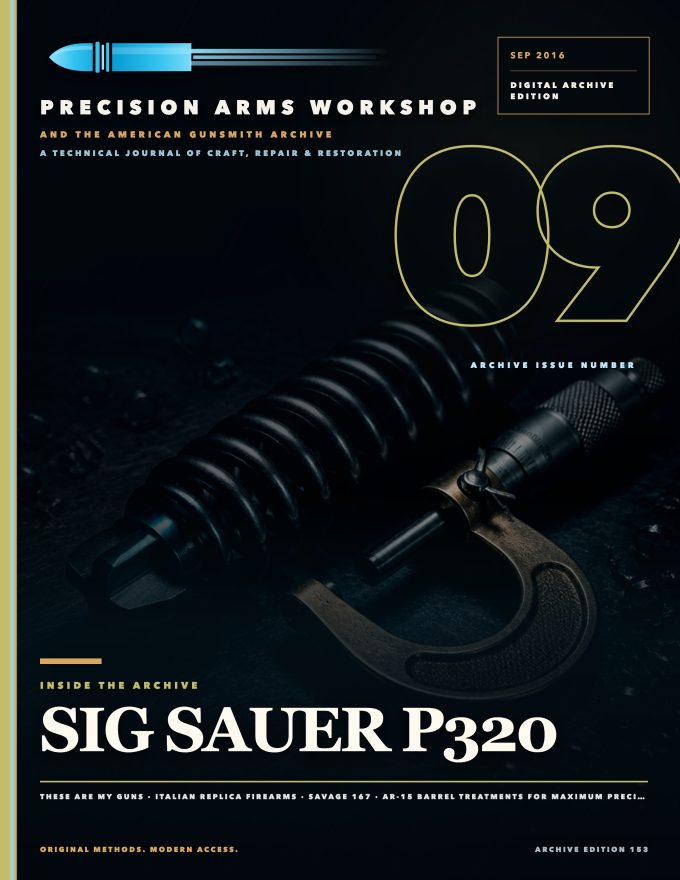 September 2016 cover — Gunsmith Magazine, The American Gunsmith Archive