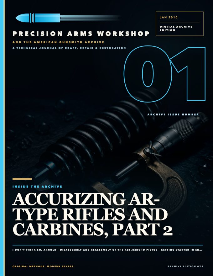 January 2010 cover — Gunsmith Magazine, The American Gunsmith Archive