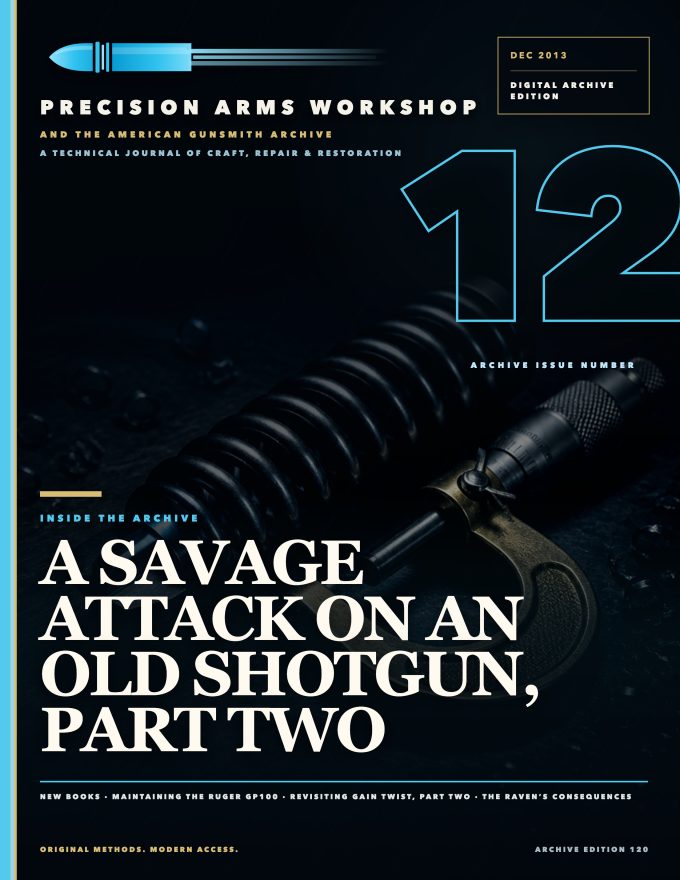 December 2013 cover — Gunsmith Magazine, The American Gunsmith Archive