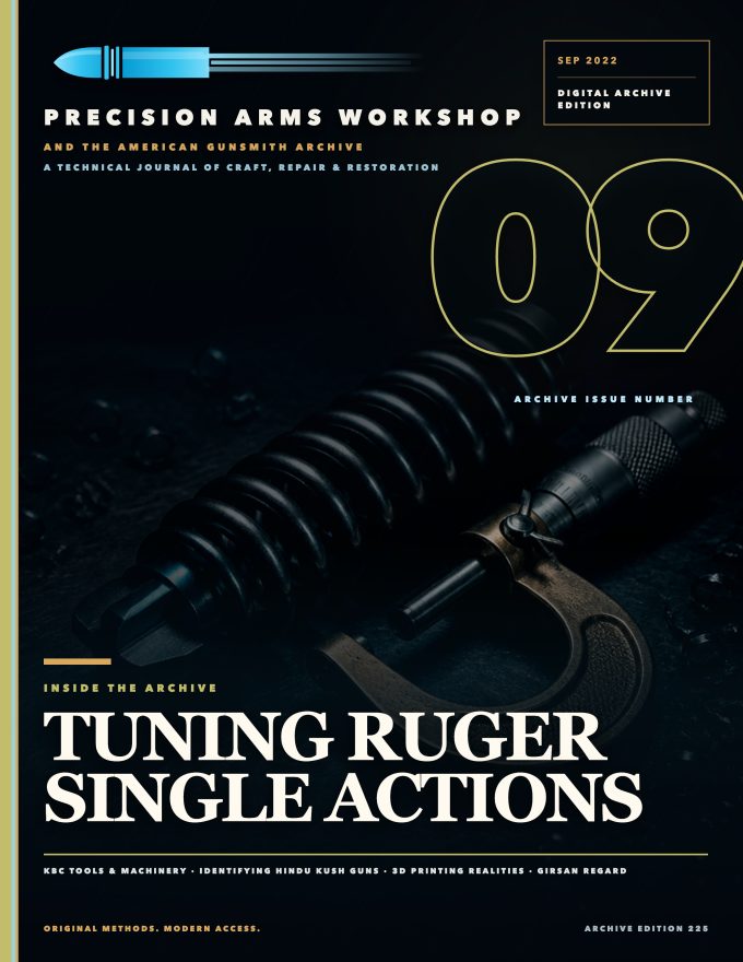 September 2022 cover — Gunsmith Magazine, The American Gunsmith Archive