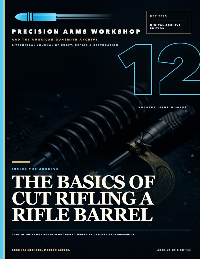 December 2015 cover — Gunsmith Magazine, The American Gunsmith Archive