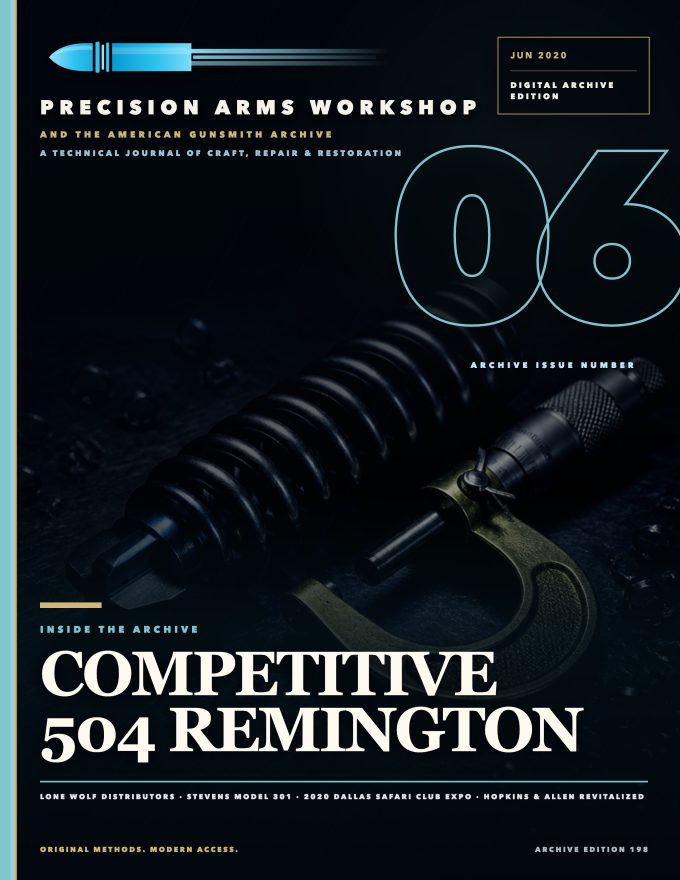 June 2020 cover — Gunsmith Magazine, The American Gunsmith Archive
