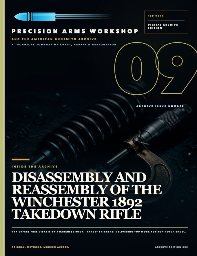 September 2005 cover — Gunsmith Magazine, The American Gunsmith Archive