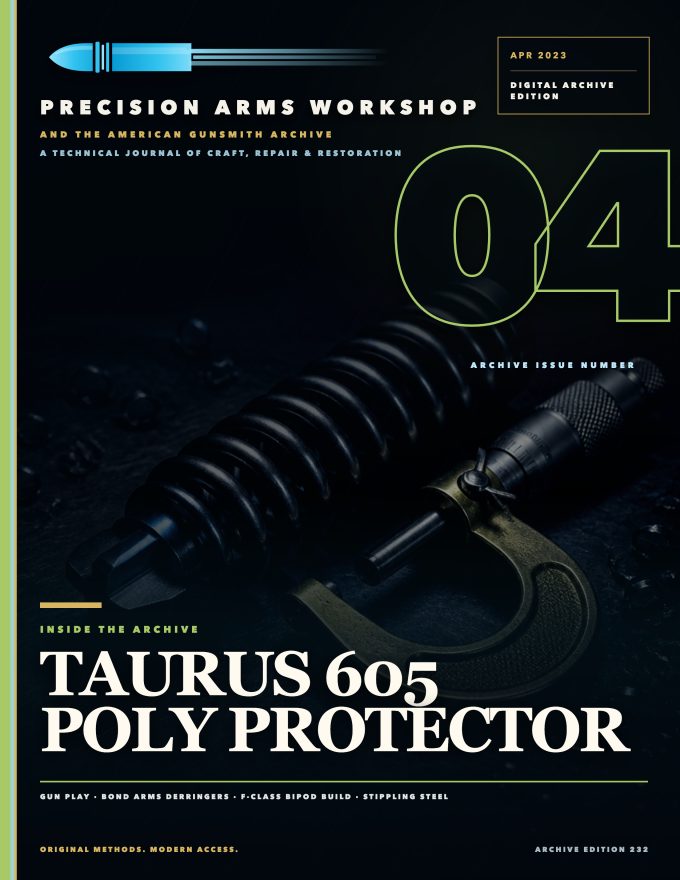 April 2023 cover — Gunsmith Magazine, The American Gunsmith Archive