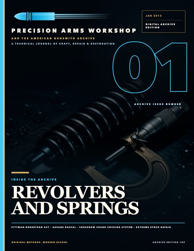 January 2013 cover — Gunsmith Magazine, The American Gunsmith Archive