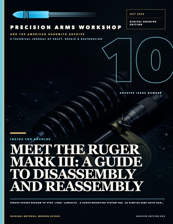 October 2005 cover — Gunsmith Magazine, The American Gunsmith Archive