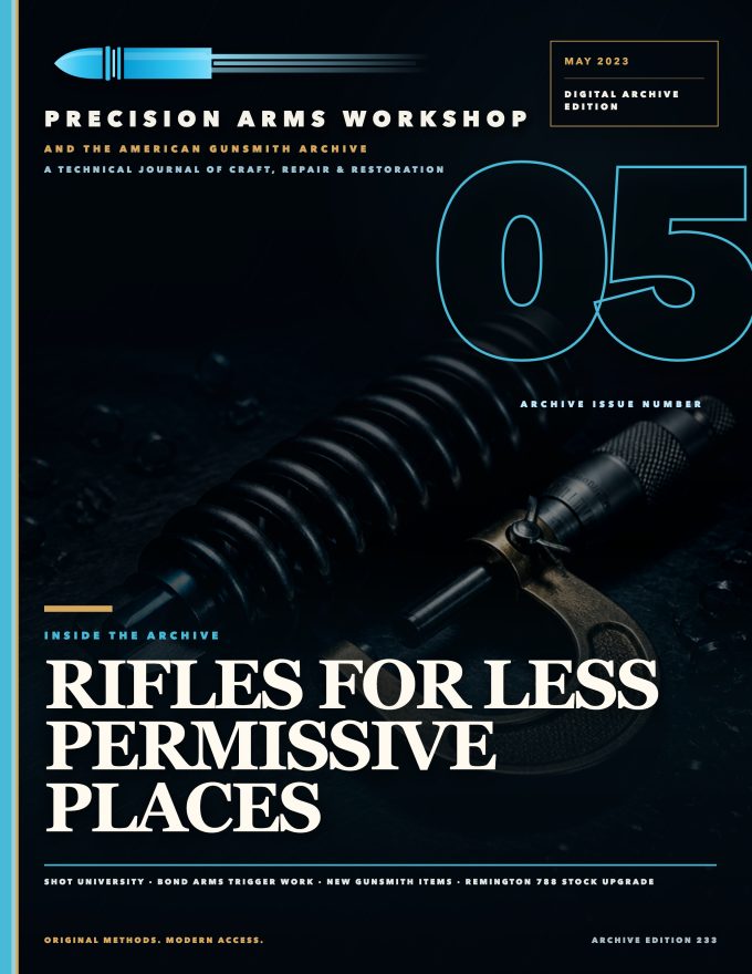 May 2023 cover — Gunsmith Magazine, The American Gunsmith Archive