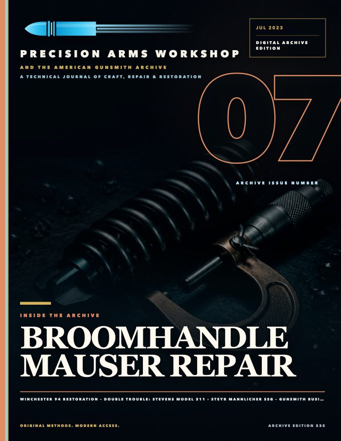 July 2023 cover — Gunsmith Magazine, The American Gunsmith Archive