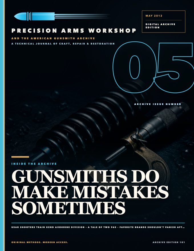 May 2012 cover — Gunsmith Magazine, The American Gunsmith Archive